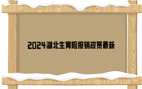 2024湖北生育险报销政策最新