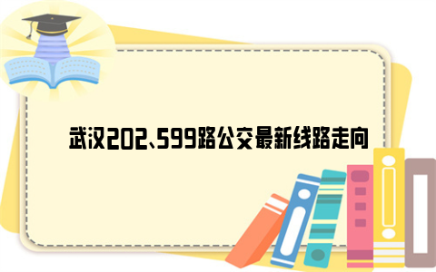 武汉202、599路公交最新线路走向