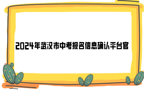 2024年武汉市中考报名信息确认平台官网入口