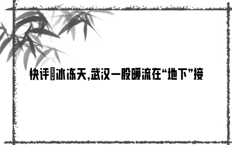 快评|冰冻天，武汉一股暖流在“地下”接力 3小时集齐5万个免费停车位