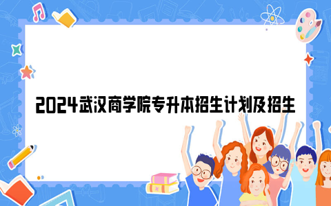 2024武汉商学院专升本招生计划及招生专业一览表