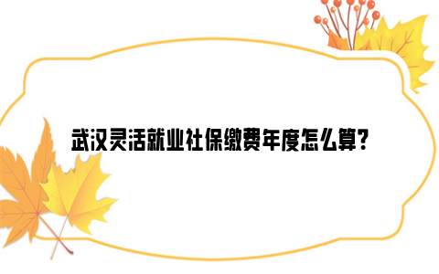 武汉灵活就业社保缴费年度怎么算？