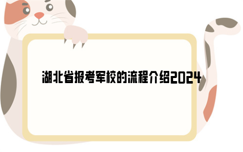 湖北省报考军校的流程介绍2024