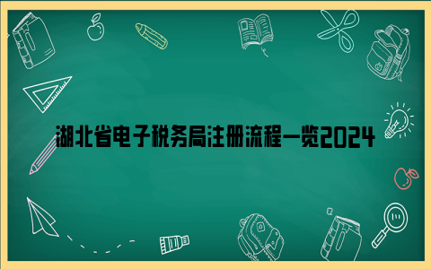 湖北省电子税务局注册流程一览2024