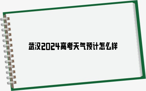 武汉2024高考天气预计怎么样